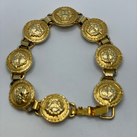 Versace Medusa coin icon bracelet 90s